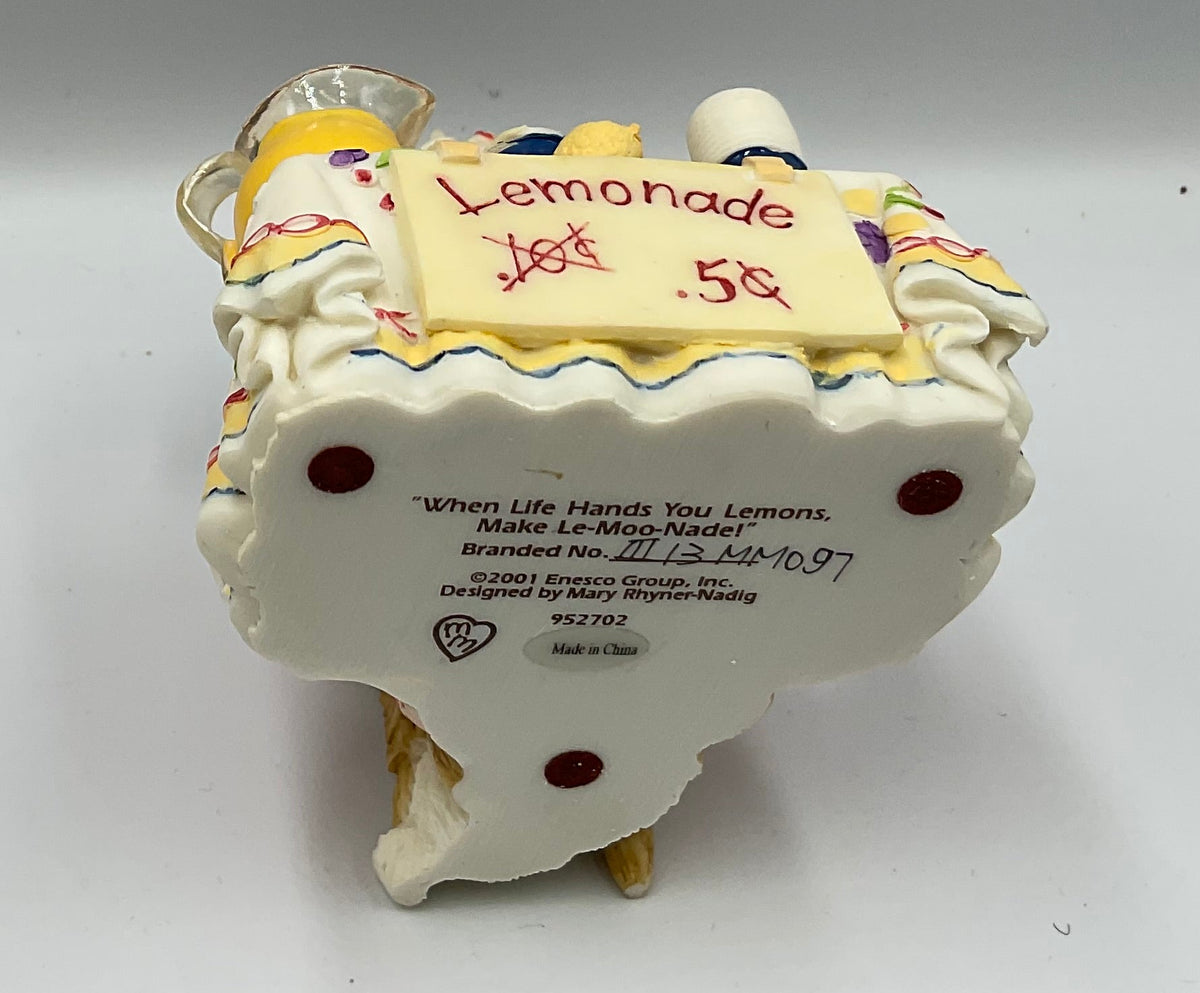 Enesco Mary's Moo Moos When Life Hands You Lemons Le-Moo-Nade 952702 2001