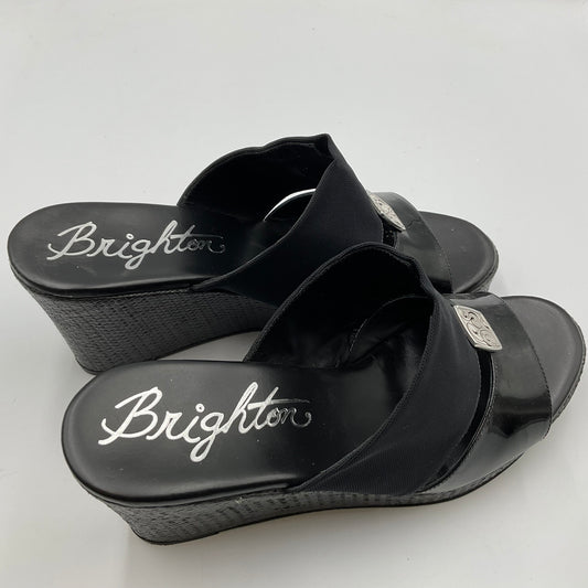 Brighton Black Wedges Women’s Shoes Size 8