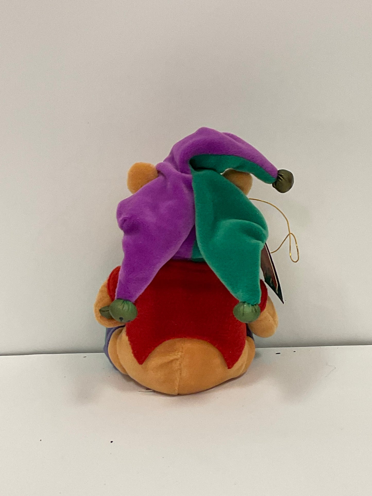 My First Christmas Winnie the Pooh Bear & Friends Vintage Mini Beanbag Beanie Plush Elf Jester Disney Collectible