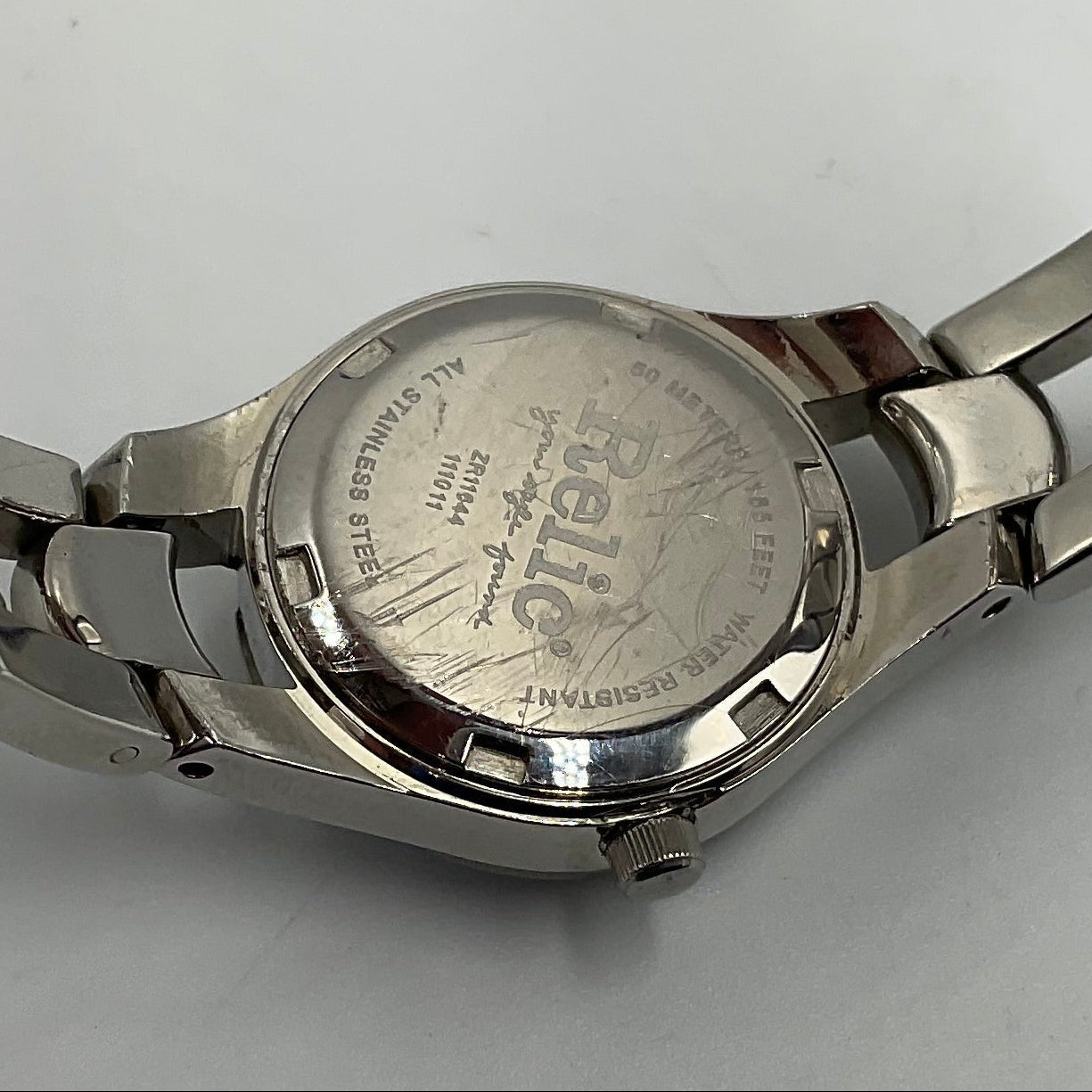Relic Blue Yellow Gradient Silvertone Watch New Battery Working Condition