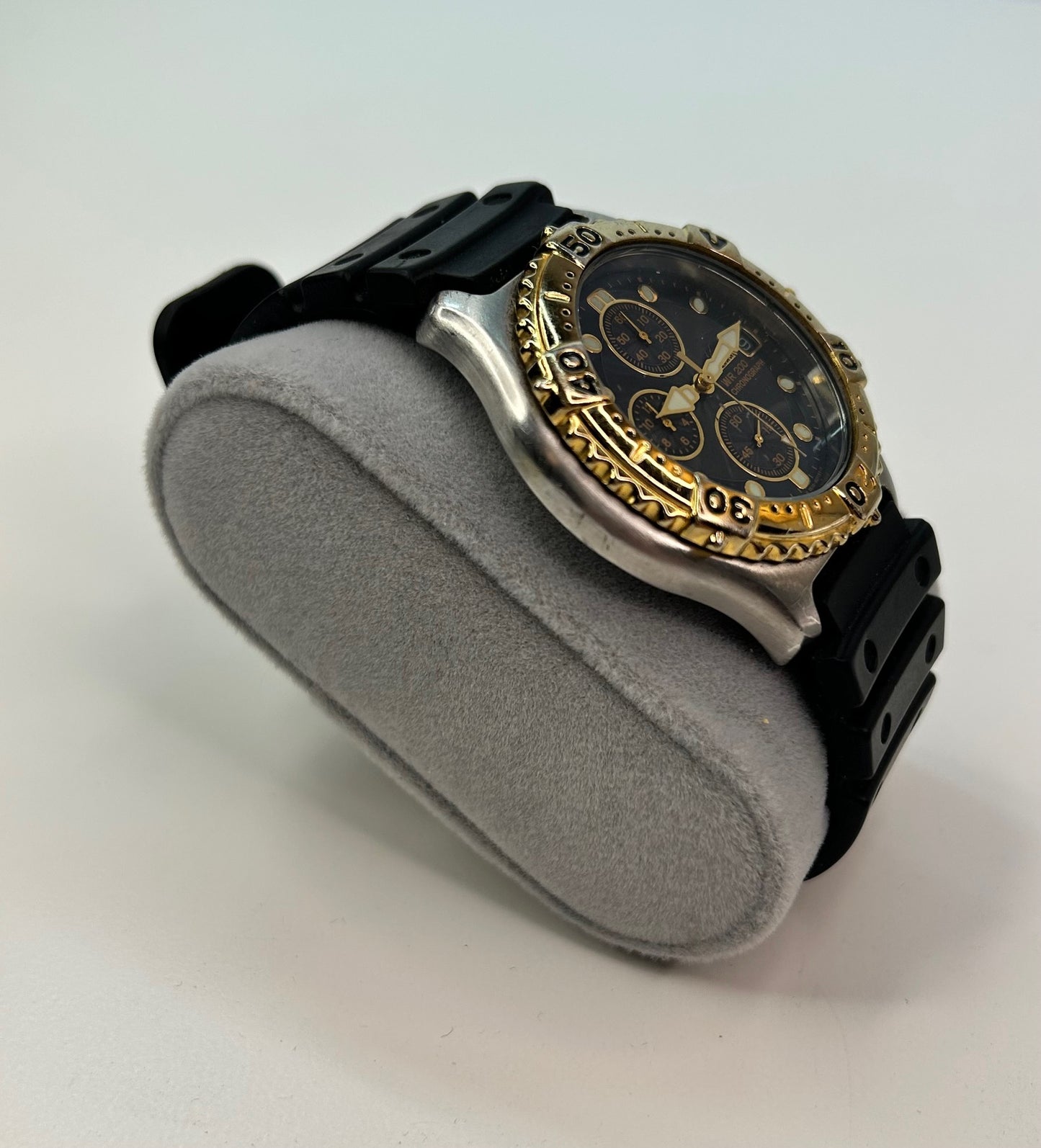 Citizen Gold Tone Stainless Steel Black Sport Band 200m Diver's Chronograph Men's Watch Model 0510-h04490