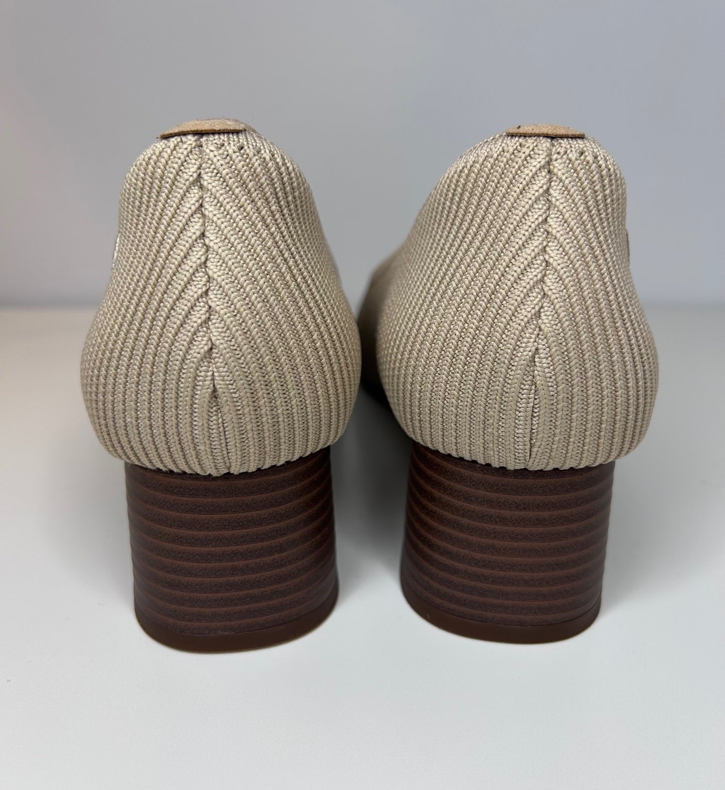 Vivaia Melody Pro Square-Toe Chunky Heel Women's Shoe Size 42 10.5 Almond Color 4.5cm/1.77” Heel