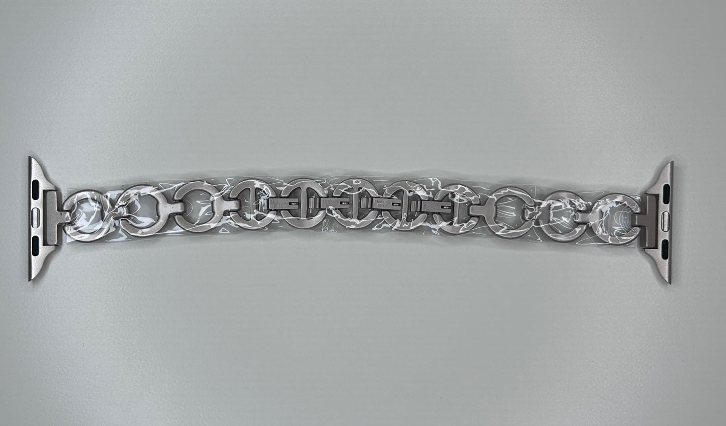 Apple Watch Band Women's Size 41mm 40mm 38mm Brushed Silver Tone Bracelet Band