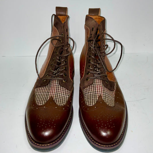 Stacy Adams Men's Finnegan Wingtip Lace Up Boot Size 10