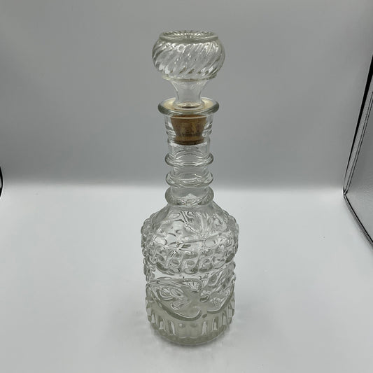 Tall Glass Cork Bottle Decanter Please Read