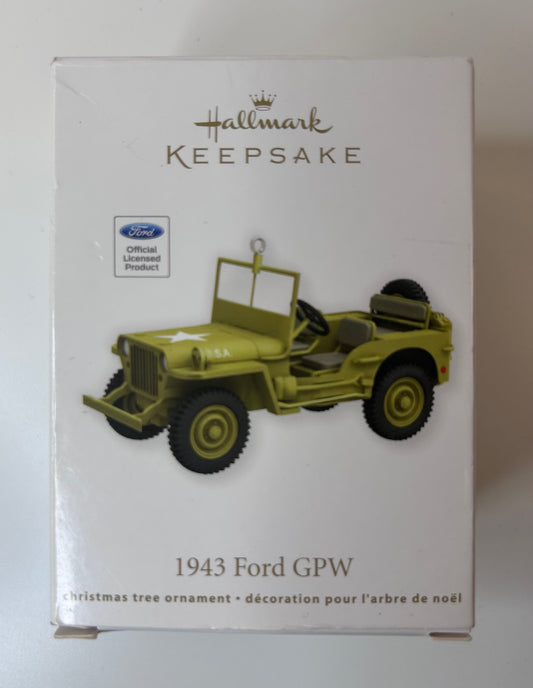 Hallmark Keepsake 1943 Ford GPW Jeep Ornament 2012 New in Box