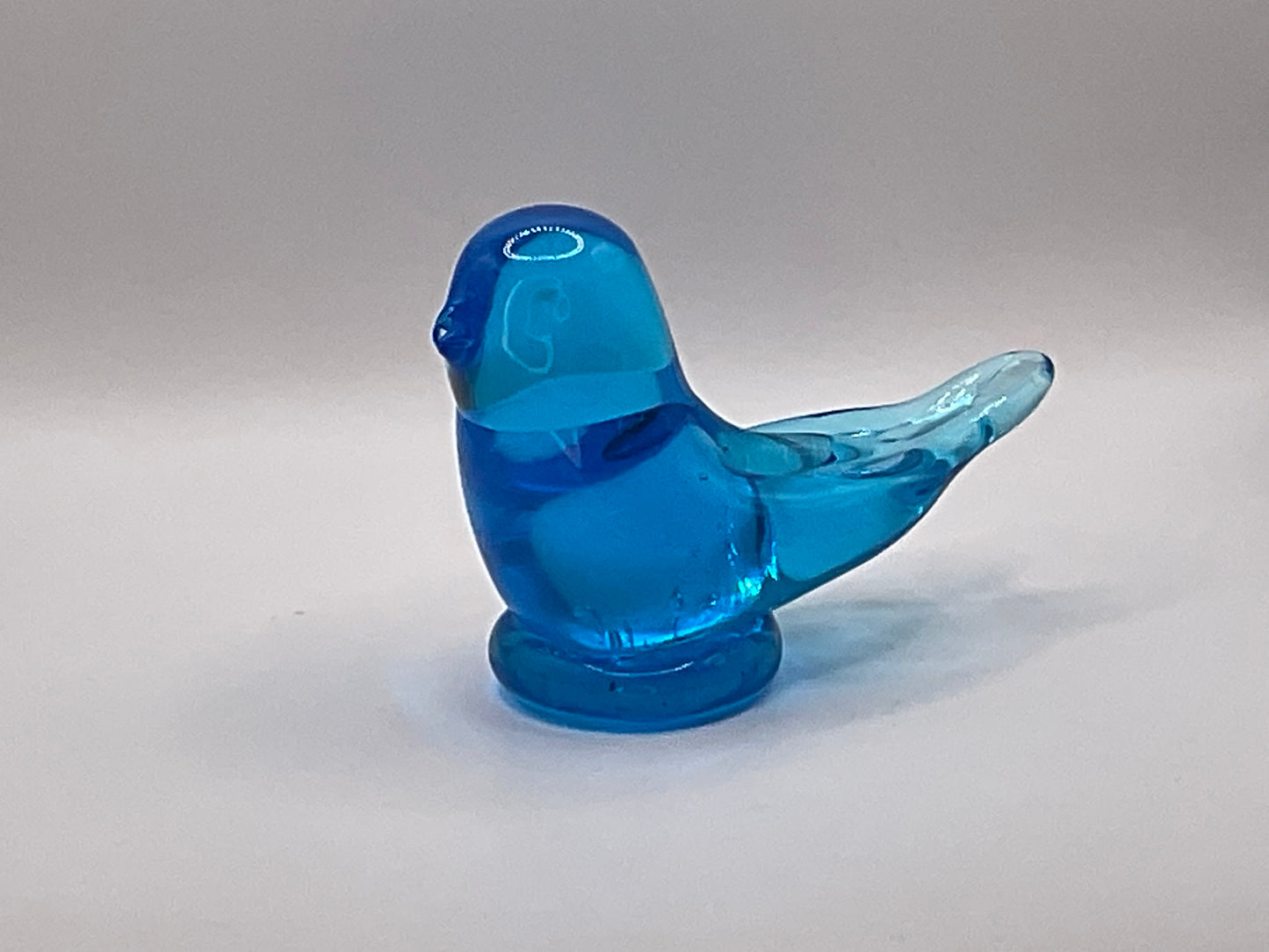Blue Glass Handmade Artisan Bird Figurine