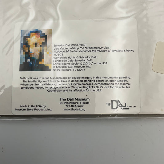 Salvador Dali Museum Reprint Gala Contemplating Mediterranean Sea Lincoln Portrait