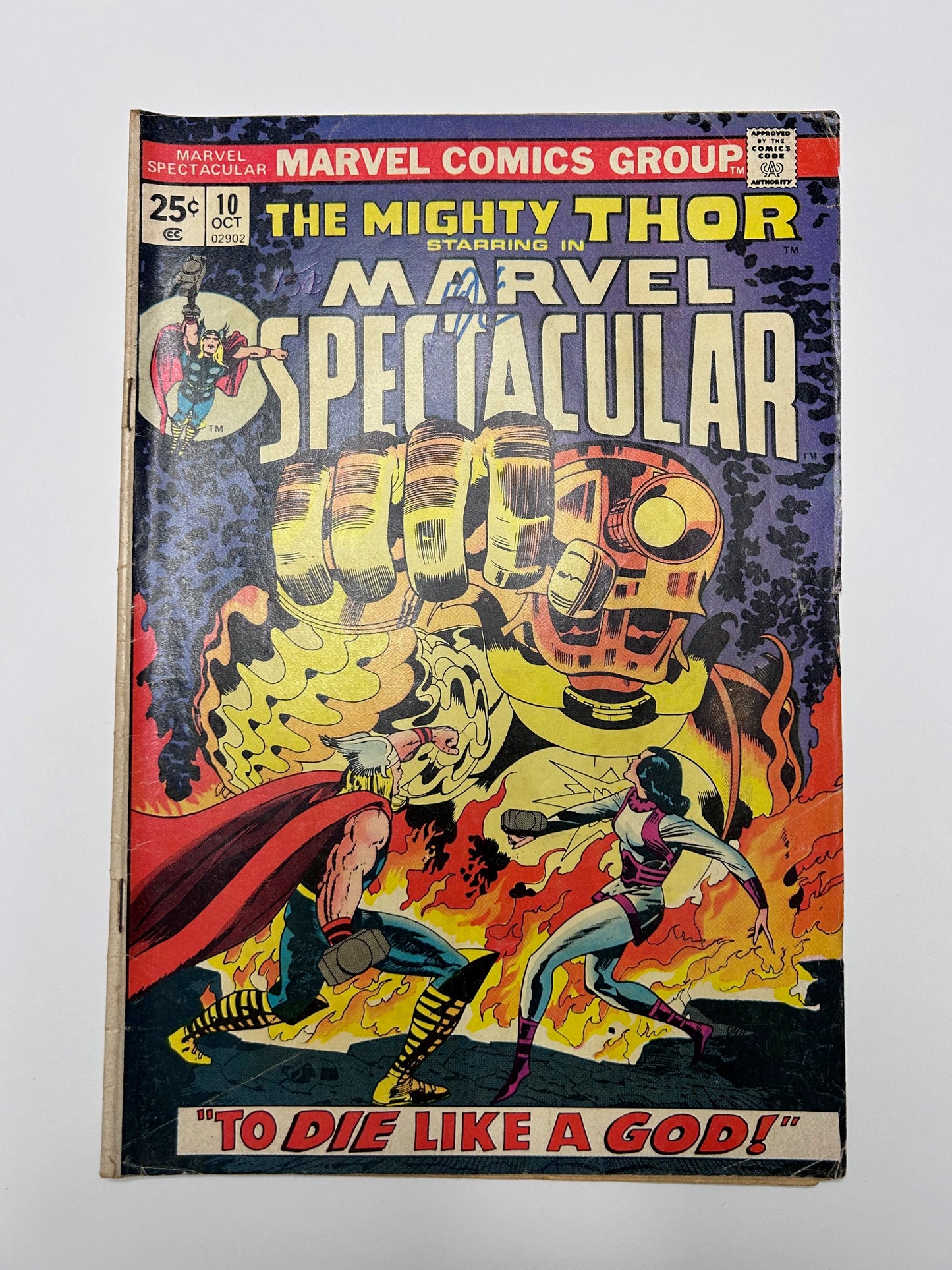 Marvel Spectacular Starring Thor #10 To Die Like a God! Vintage 1974 Comic Book