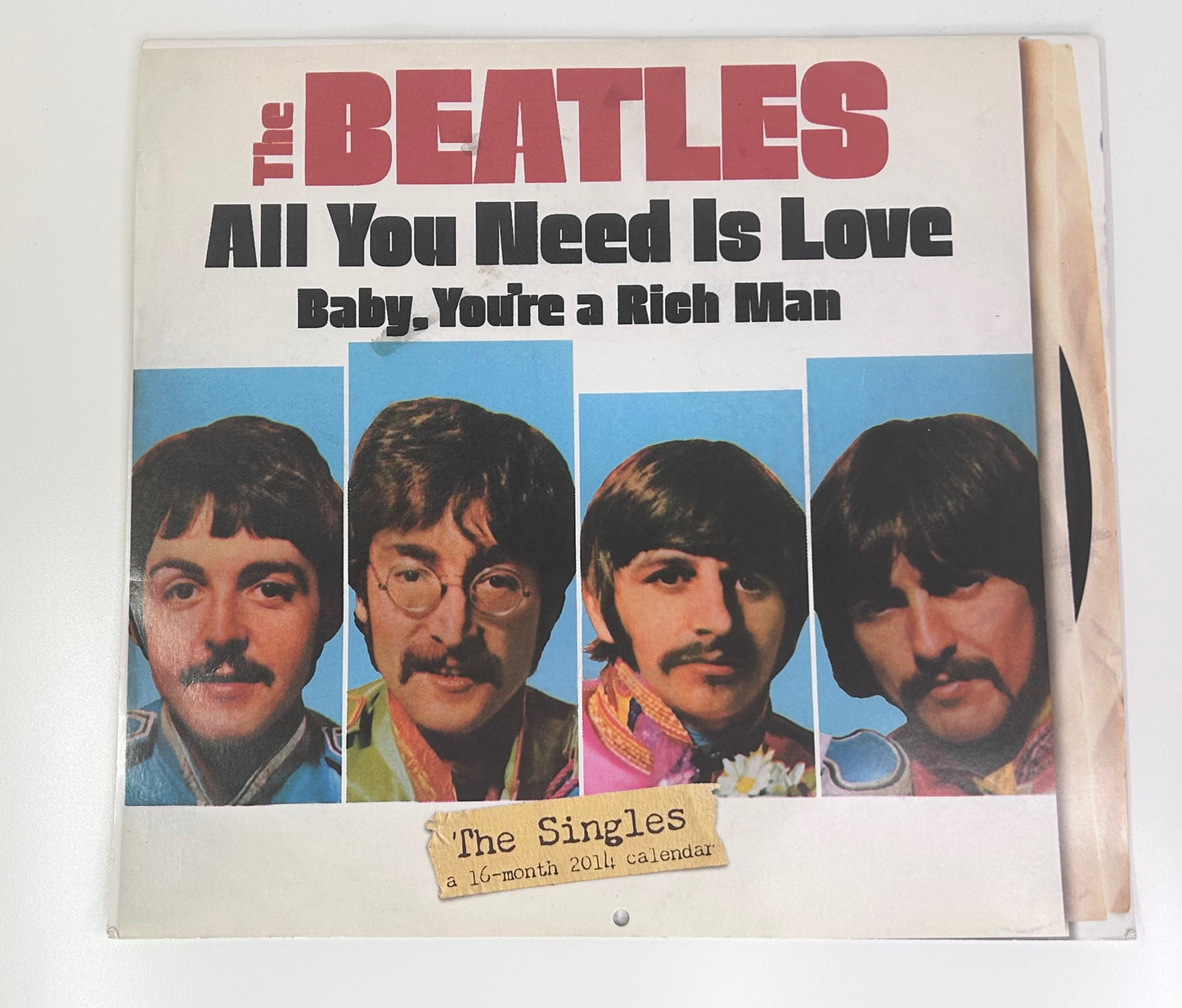 The Beatles 2014 Wall Calendar Album Art Scrapbook Pictures Photos Posters Print Collectible