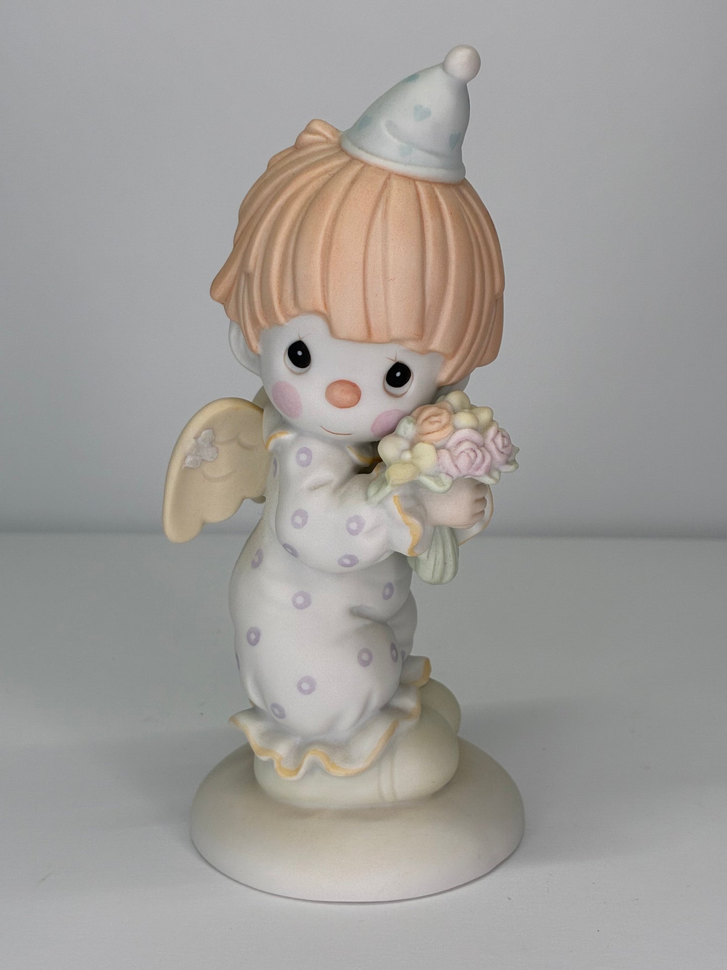 Precious Moments Vintage 1987 Happiness Divine Hand Painted Porcelain Collectible Figurine Original Box Mint