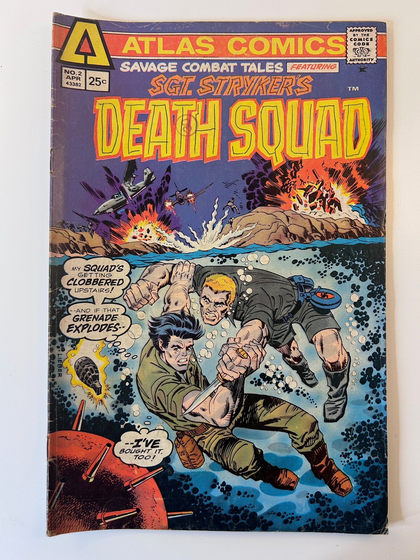 Savage Combat Tales Sgt Stryker's Death Squad #2 Vintage 1975 Atlas Comic Book