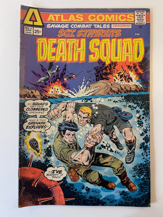 Savage Combat Tales Sgt Stryker's Death Squad #2 Vintage 1975 Atlas Comic Book