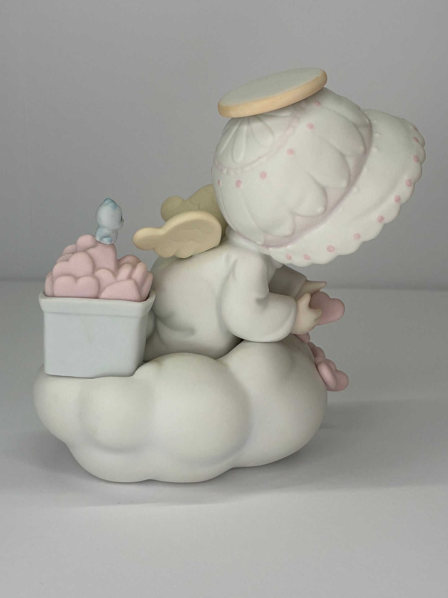 Precious Moments Vintage 1987 Sending You My Love Hand Painted Porcelain Collectible Figurine with Original Box