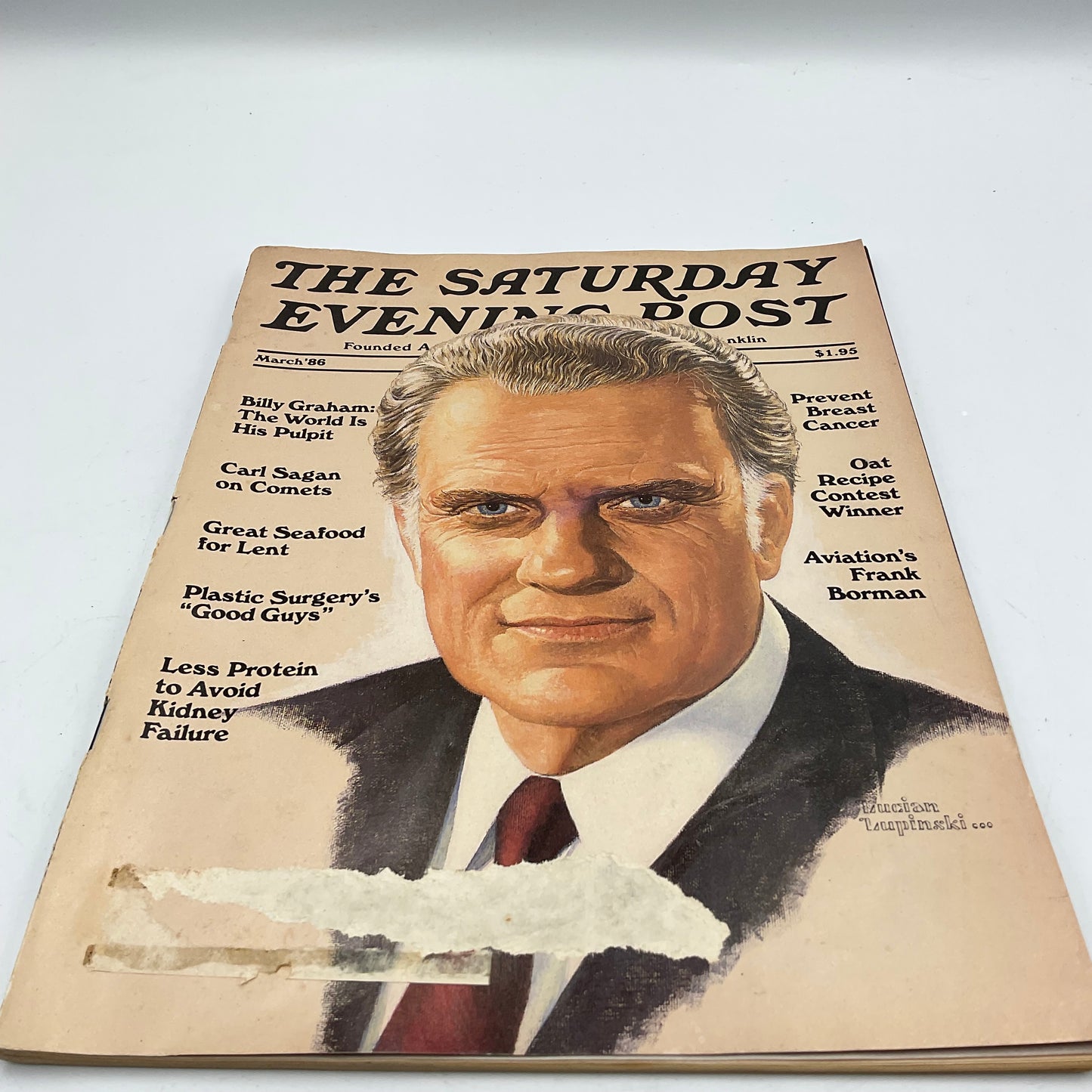 The Saturday Evening Post Vintage March 1986 Billy Graham