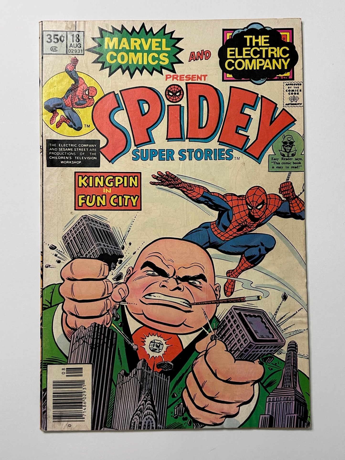 Spider-Man Spidey Super Stories #18 Kingpin in Fun City Vintage 1976 Marvel Comic and Electric Company