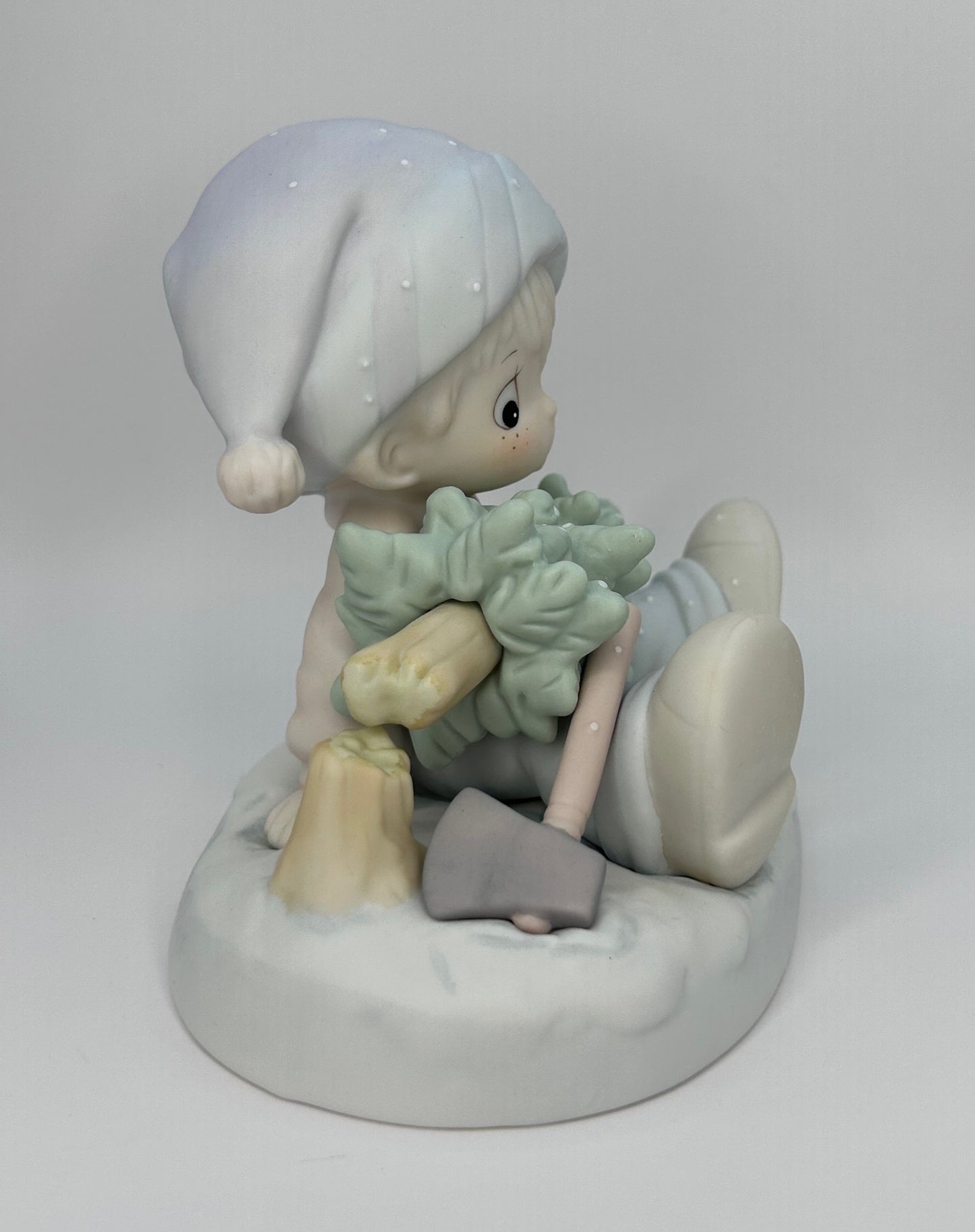 Precious Moments Vintage 1989 Don't Let The Holidays Get You Down Figurine Original Box