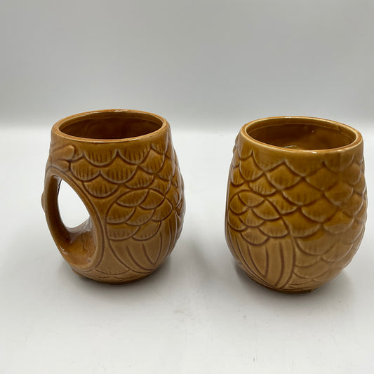Vintage Ceramic Owl Mugs Japan On Bottom