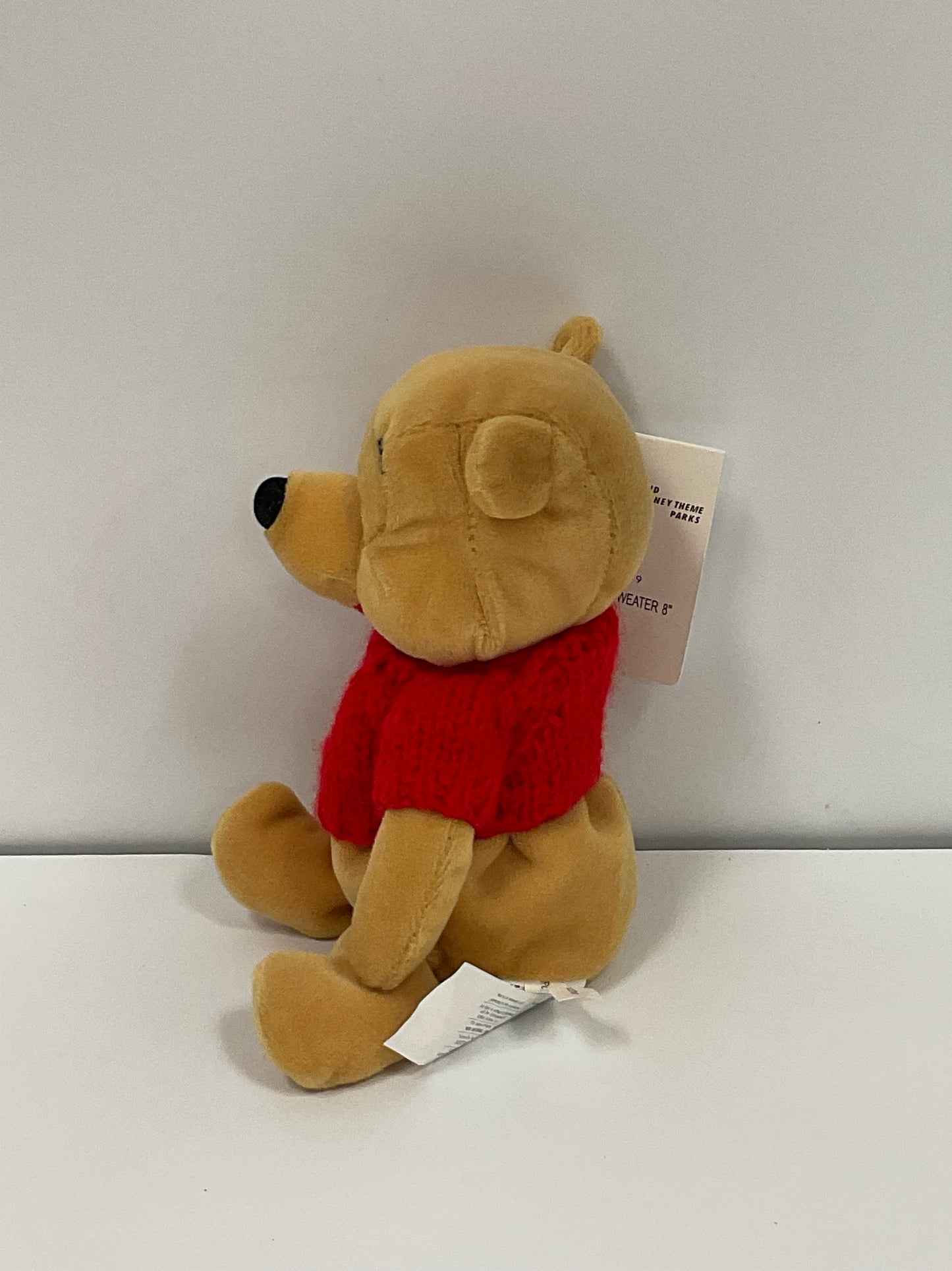 Red Heart Sweater Winnie the Pooh Bear & Friends Vintage Mini Beanbag Beanie Plush Disney Collectible