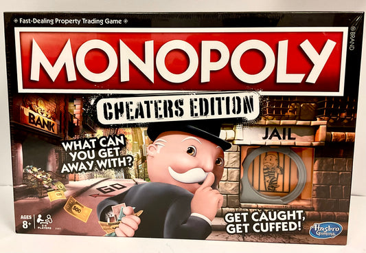 Monopoly Cheaters Edition Board Game by Hasbro Brand New Sealed Unopened for Families and Kids Age 8 and Up