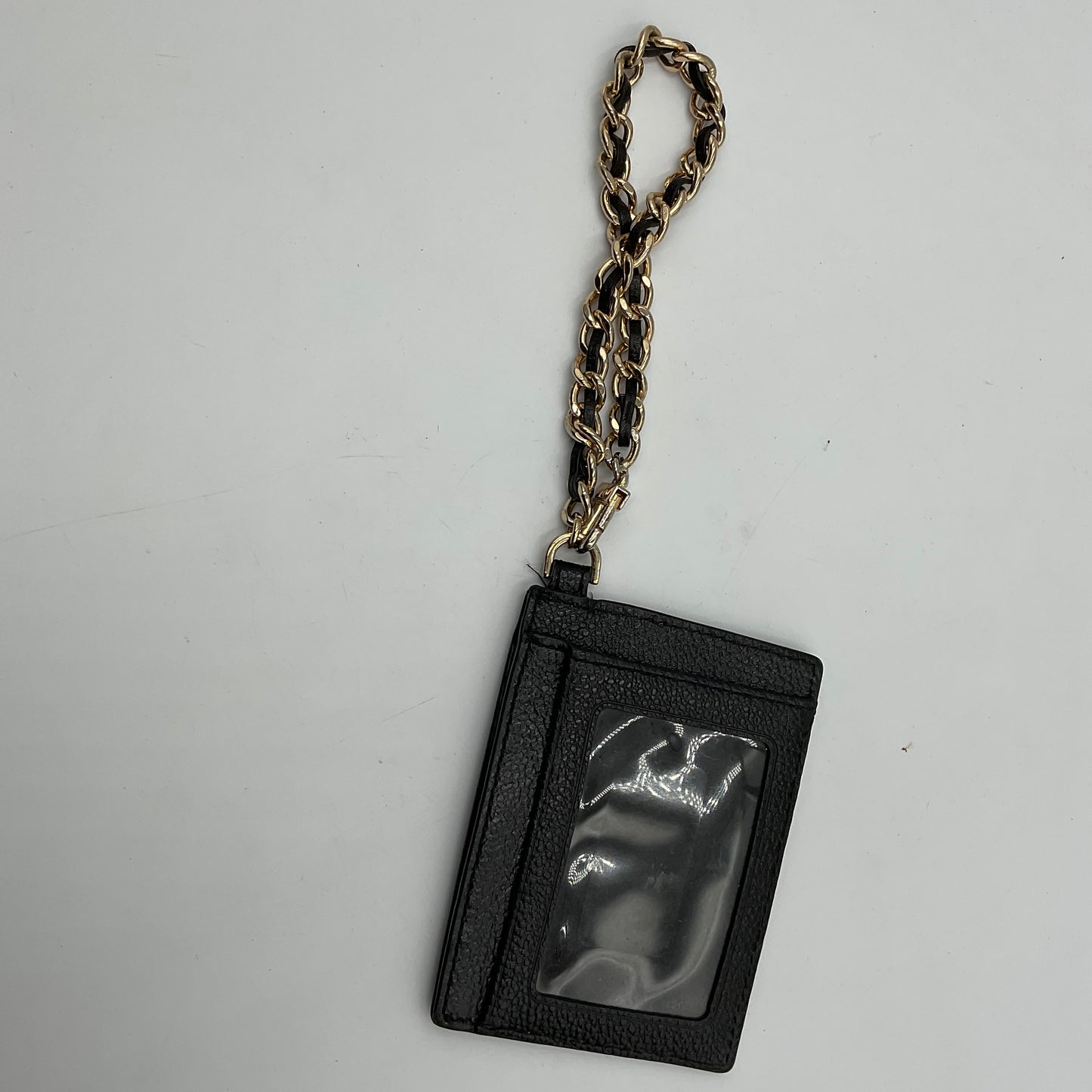 Michael Kors Black Card Holder Wallet with Gold Chain