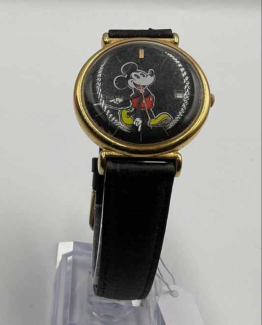 Disney Vintage Mickey Mouse Pulsar Analog Quartz Watch New Battery
