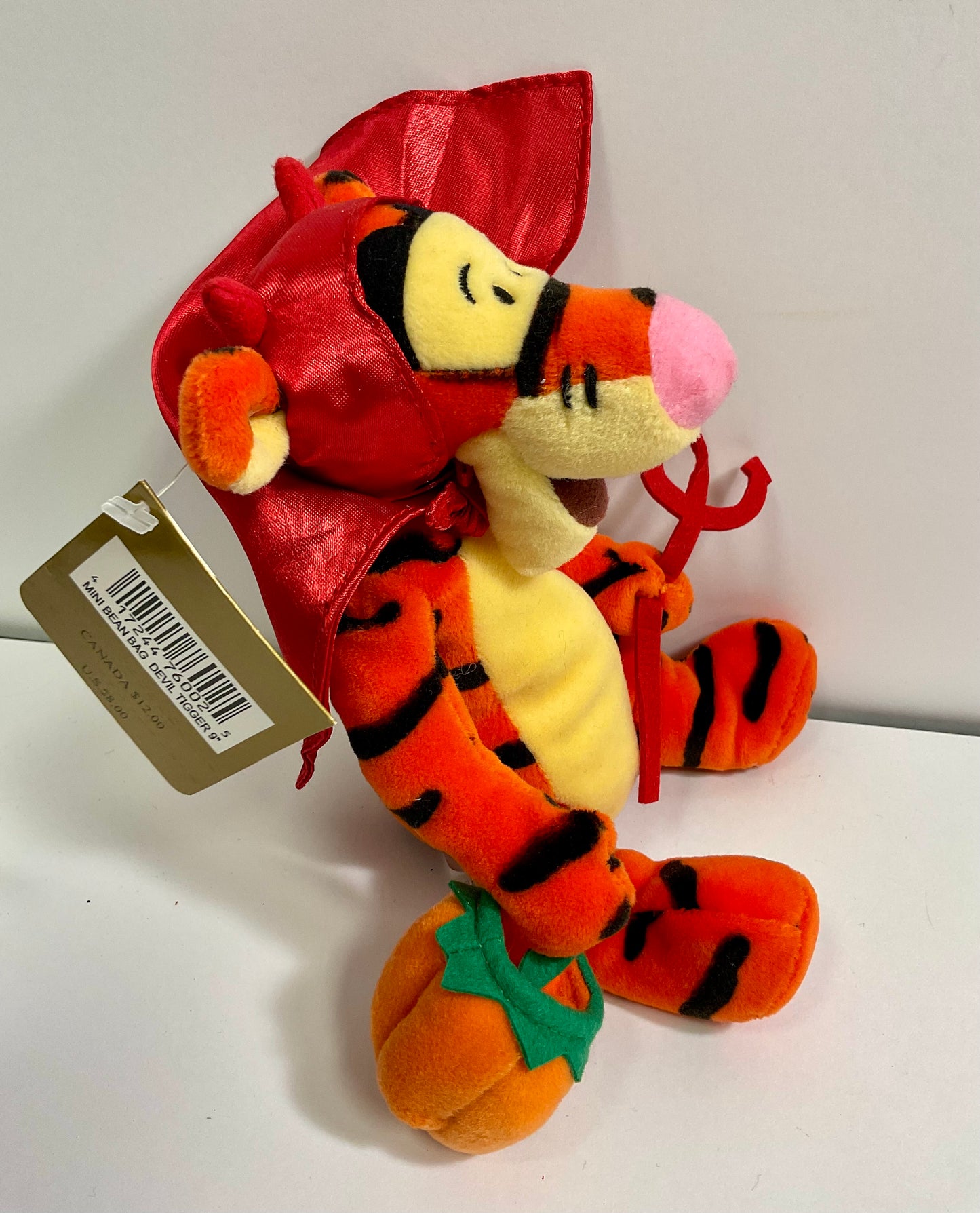 Devil Costume Tigger Vintage Winnie the Pooh Bear & Friends Halloween Mini Beanbag Beanie Plush Disney Collectible