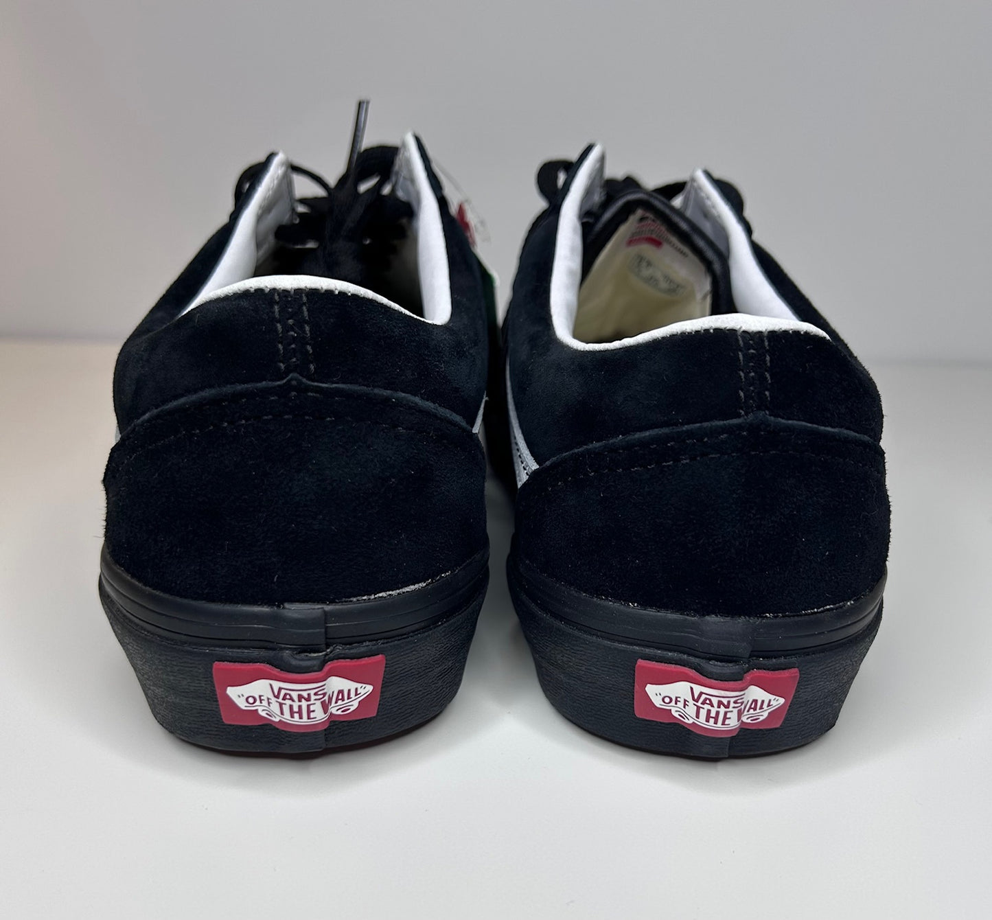 VANS HEIQ Eco Dry Low Top Solid Black White Accent Suede Shoes Size Mens 8.5 Womens 10 New