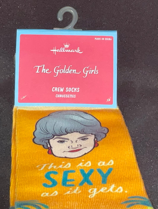 Hallmark The Golden Girls "This is as sexy as it gets" Novelty Socks Brand New