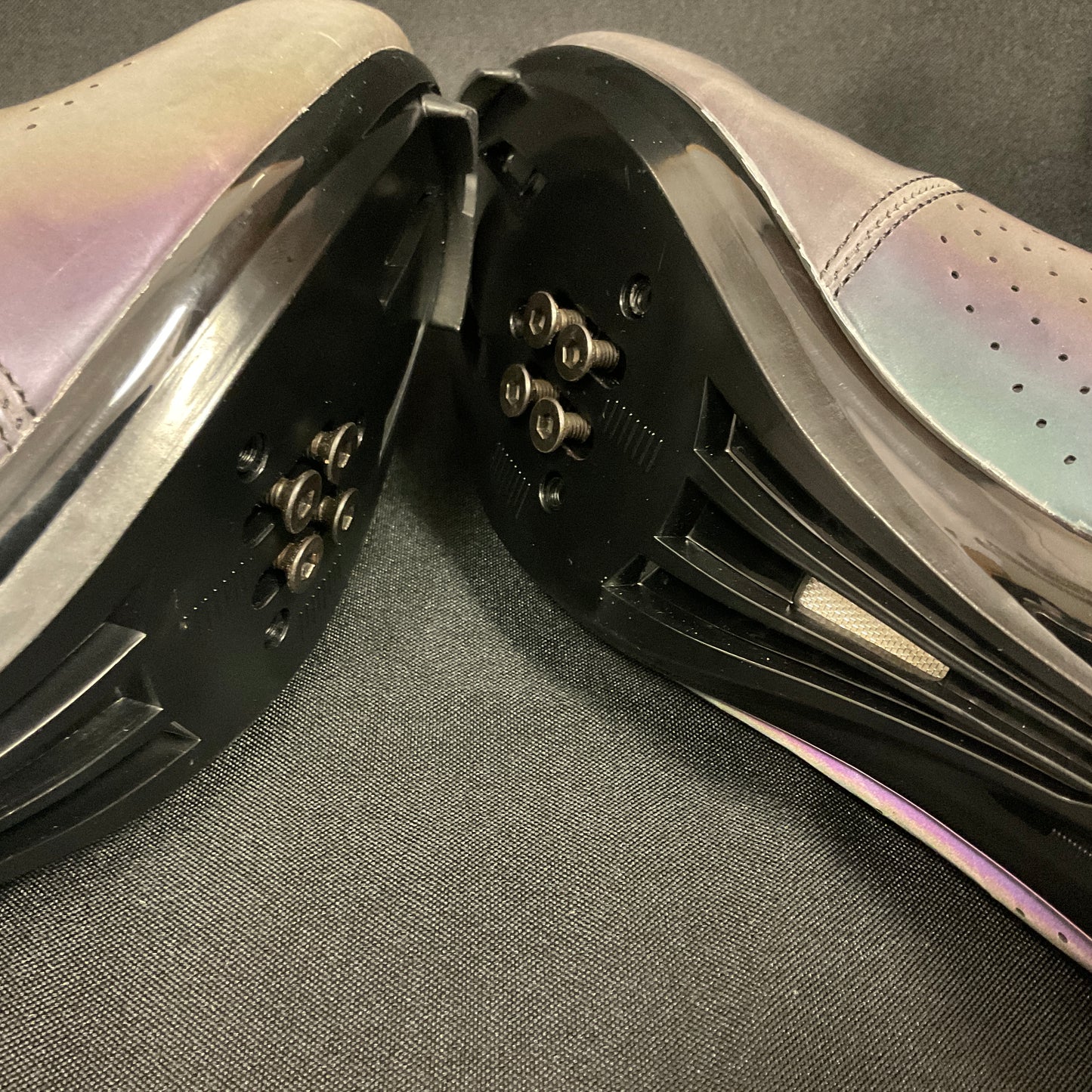 Speed Iridescent Purple Blue Gray Professional Spin Cycling Shoes Size 44