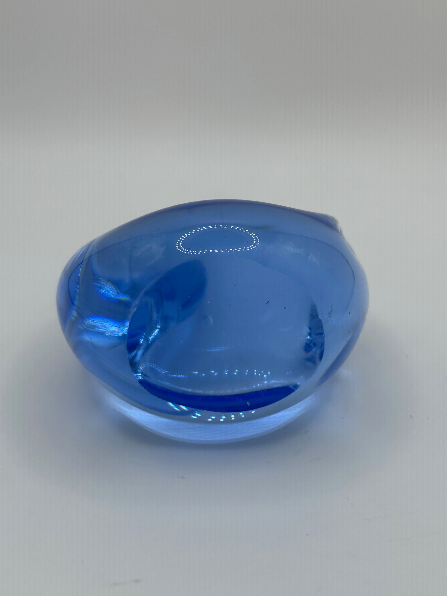 Blue Murano Style Hand-Blown Glass Swan Art Figurine