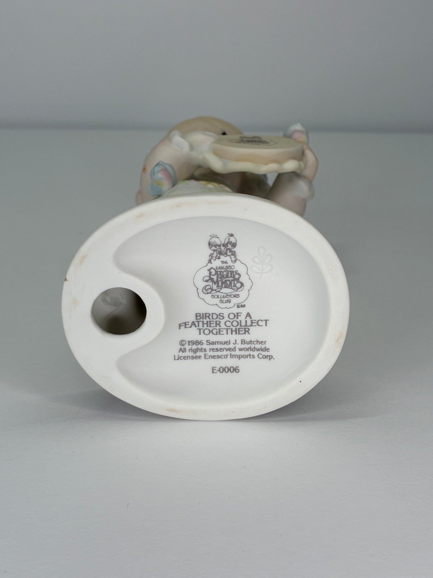 Precious Moments Vintage 1986 Symbol of Membership Birds of a Feather Collect Together