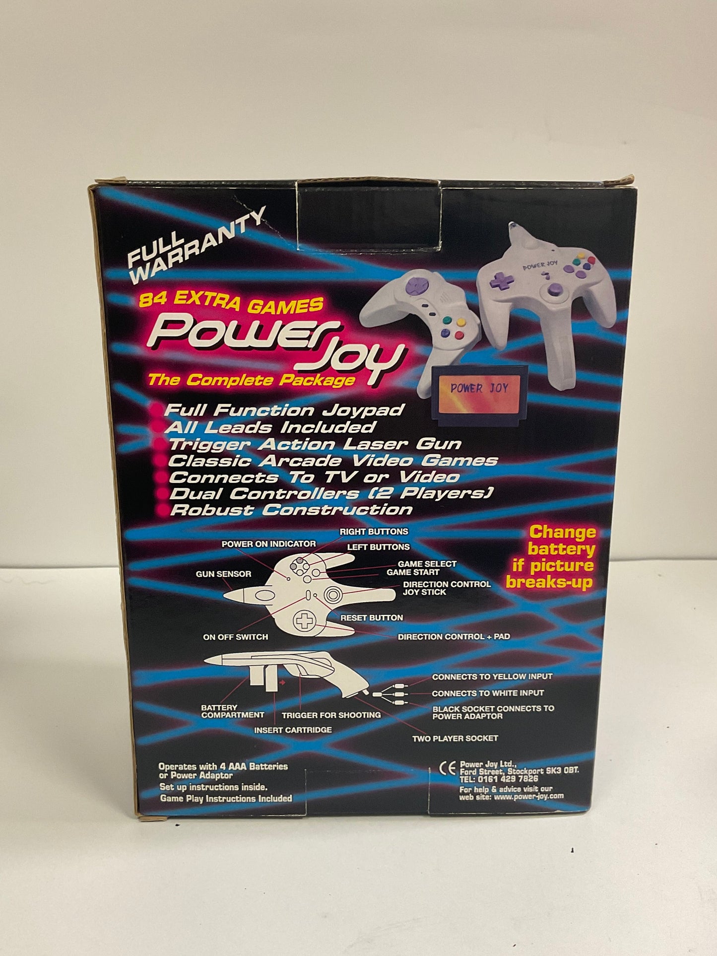 Power Joy Limited Edition Classic TV Arcade Game Console with 84 Extra Games Plug & Play New in Box
