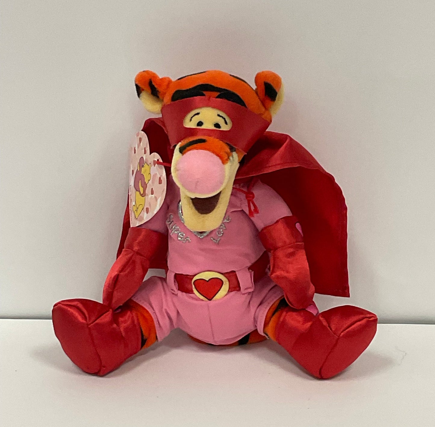Valentine Superhero Tigger Cupid Vintage Winnie the Pooh Bear & Friends Mini Beanbag Beanie Plush Disney Collectible