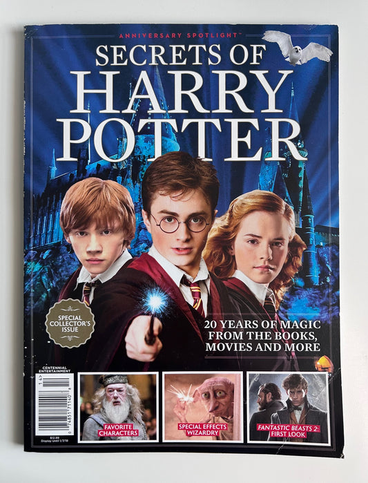 Secrets of Harry Potter Anniversary Spotlight Special Collector's Issue Newsstand Edition Single Issue 2018