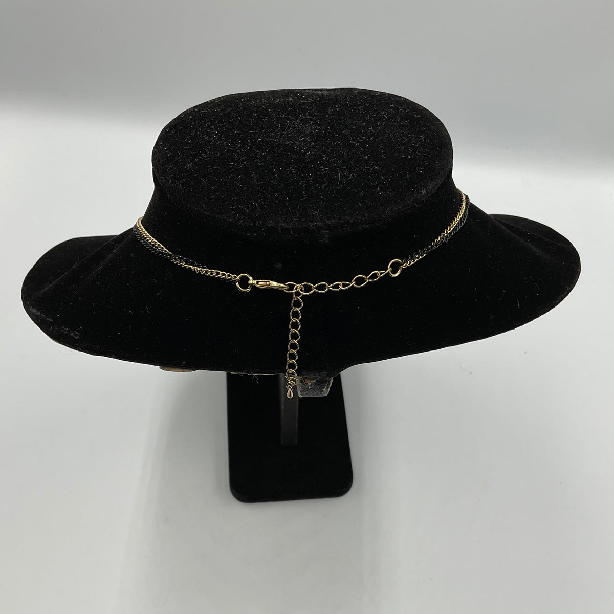 Goldtone Black Accent Dangling Tassel Pendant Necklace Fashion Jewelry