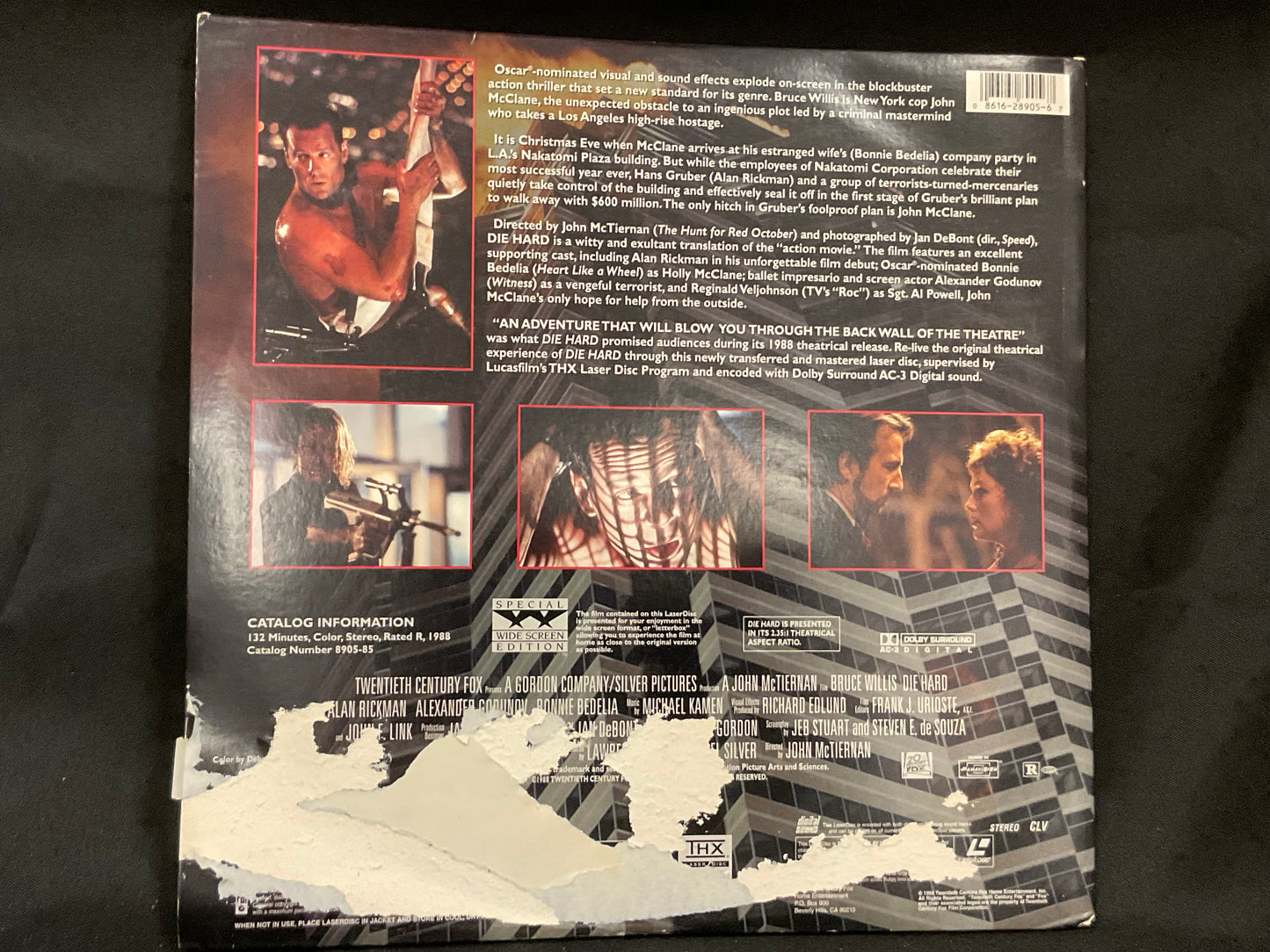 Die Hard 1988 Twentieth Century Fox Laser Disc Movie
