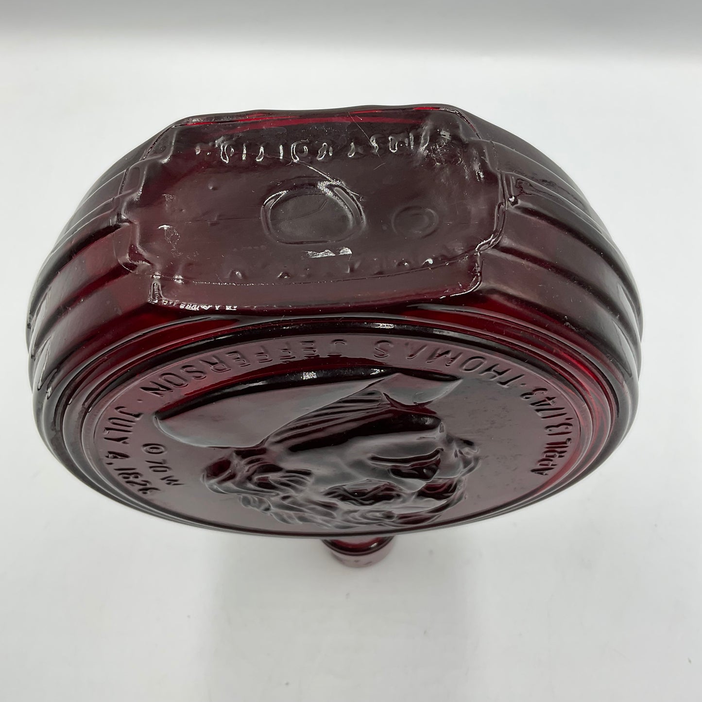 Vintage Wheaton Ruby Red Glass Bottle