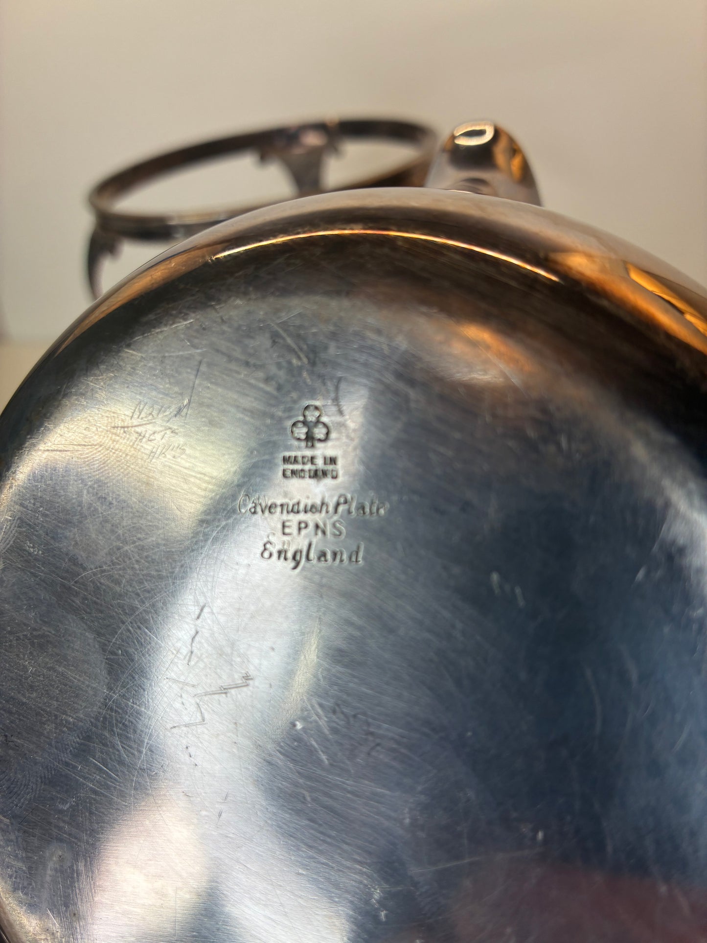 Antique 4 Piece Cavendish Chafing Dish Electroplated Nickle Silver EPNS Made in England