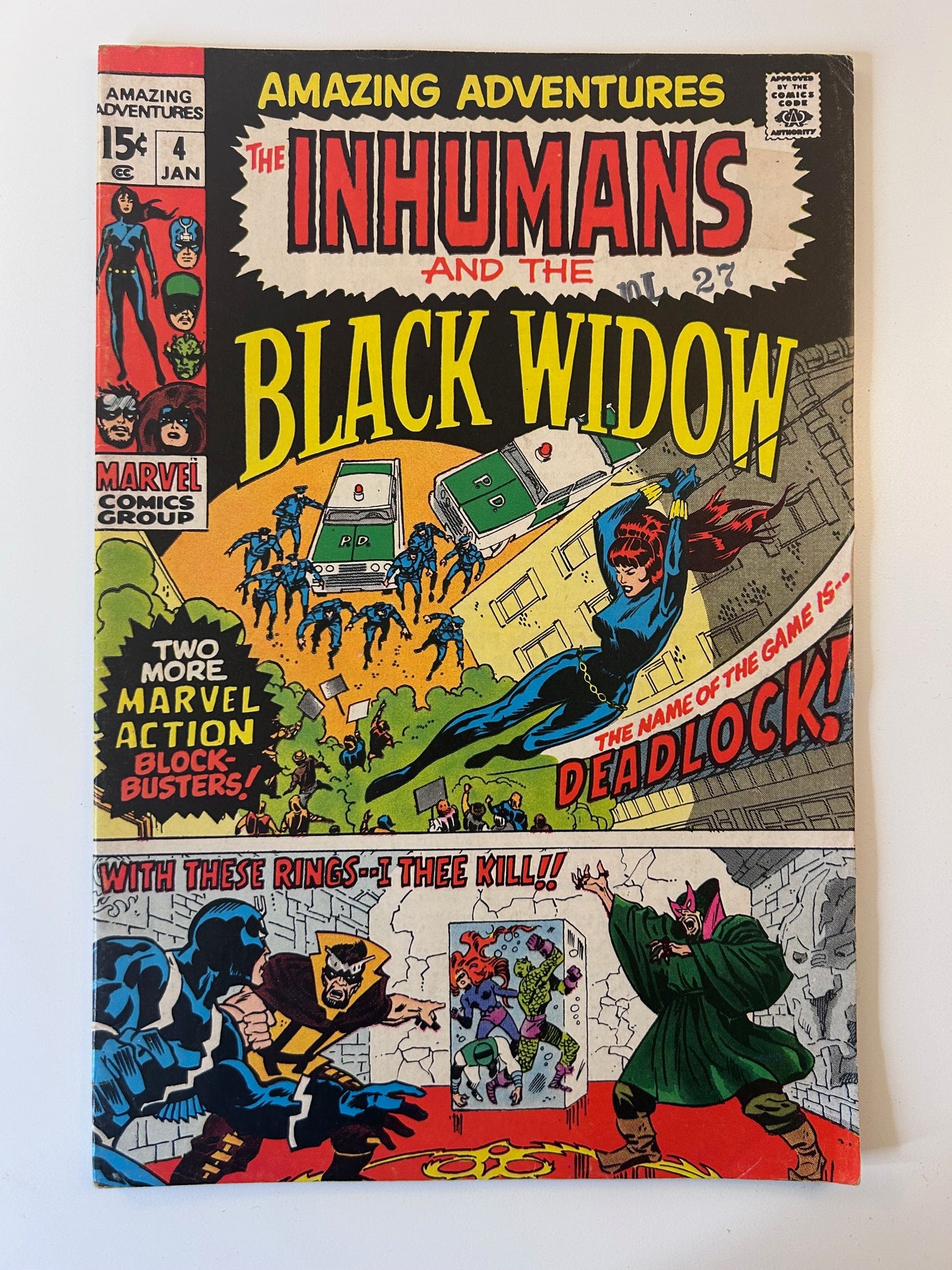 Amazing Adventures The Inhumans and Black Widow #4 Vintage 1971 Marvel Comics
