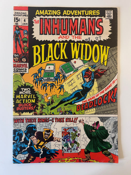 Amazing Adventures The Inhumans and Black Widow #4 Vintage 1971 Marvel Comics
