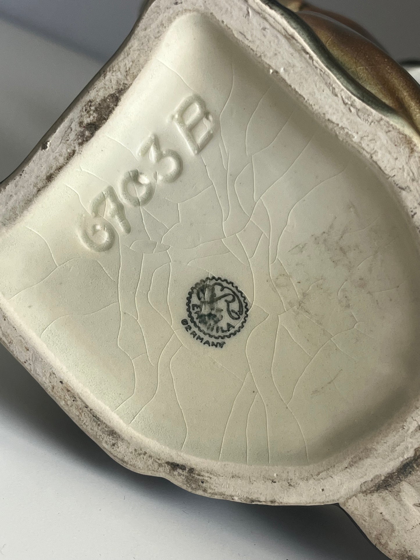 Erphila Vintage 1940s Porcelain Glazed Teapot Dachshund Beagle West Germany 6703B Full Mark