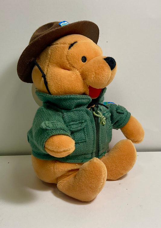 Winnie the Pooh Park Service Forest Ranger Vintage Mini Beanbag Plush Disney Collectible