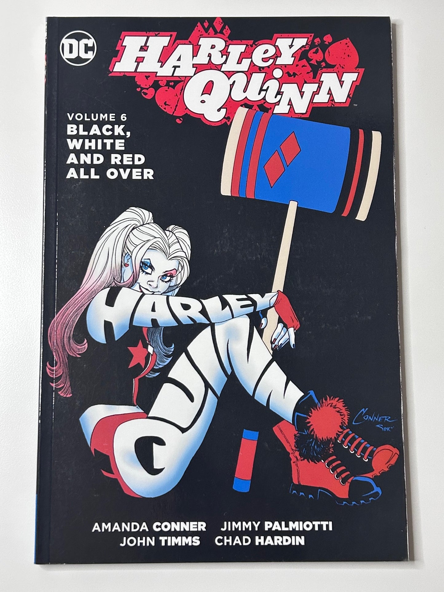 Harley Quinn Vol 6 Black White Red All Over DC Comics Paperback Comic Book Graphic Novel June 2017
