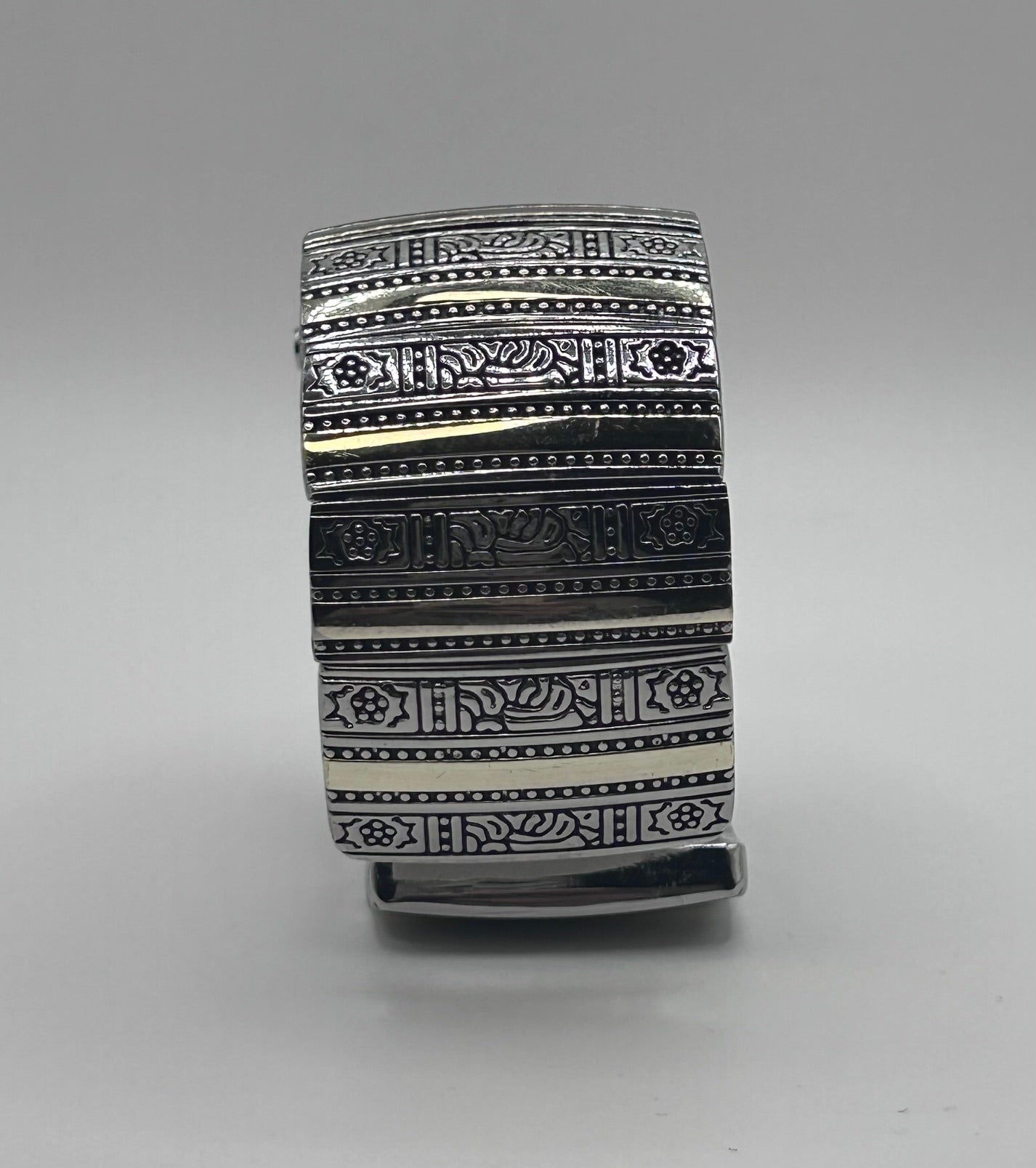 Chicos Women’s Watch Silvertone Cuff Bracelet Style Quartz Japan Movement