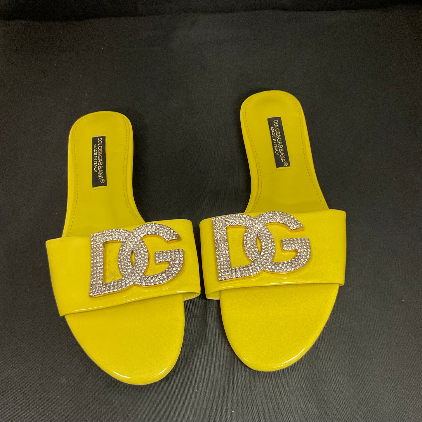 Dolce & Gabbana Size 38 DG Logo Slides