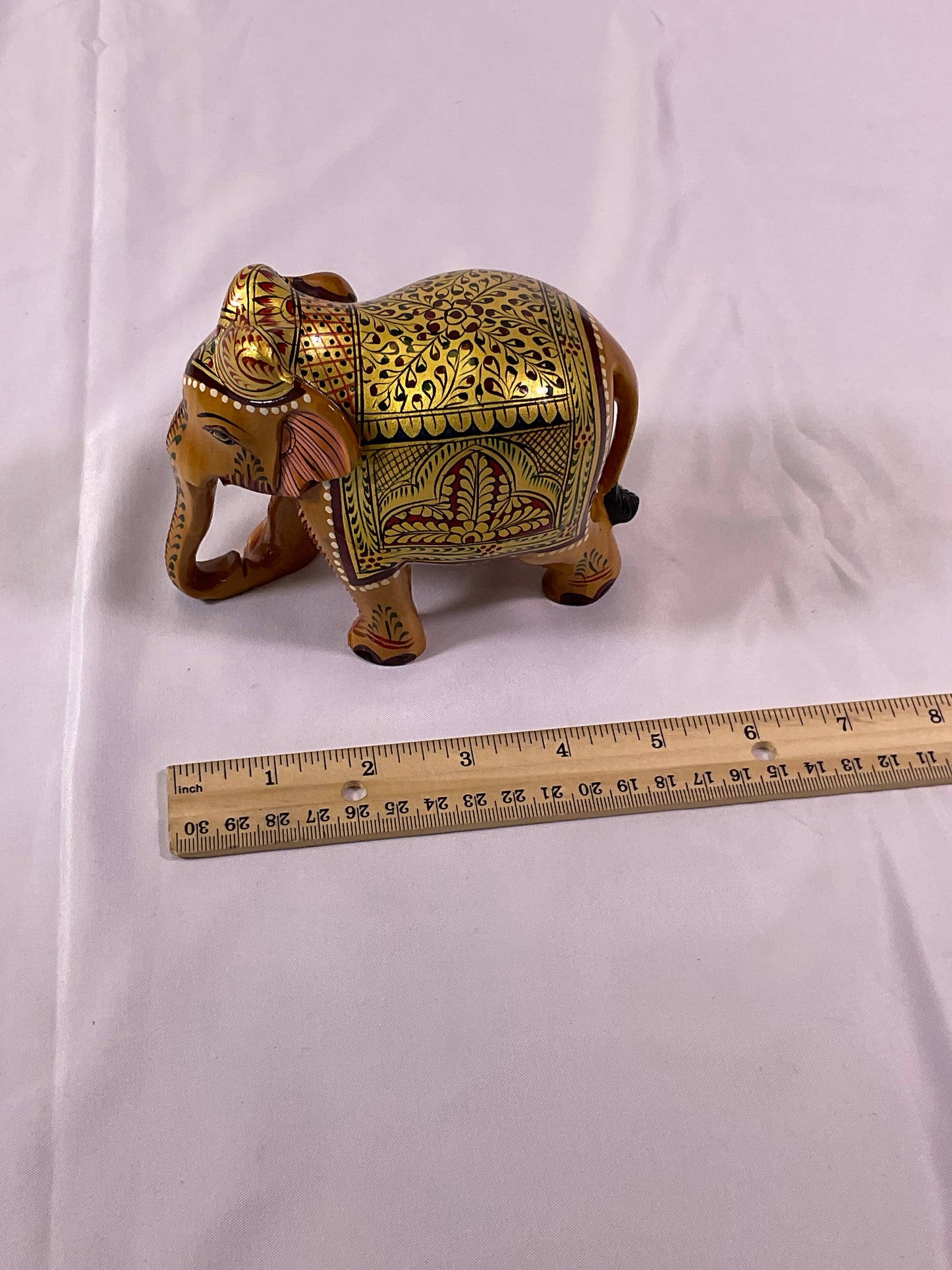 Hand Made & Painted Tan Brown Elephant Figurine