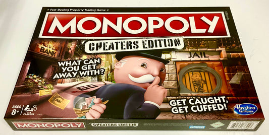 Monopoly Cheaters Edition Board Game by Hasbro Brand New Sealed Unopened for Families and Kids Age 8 and Up