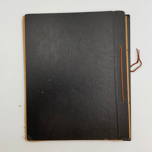 Vintage Black Scrapbook with Pictures