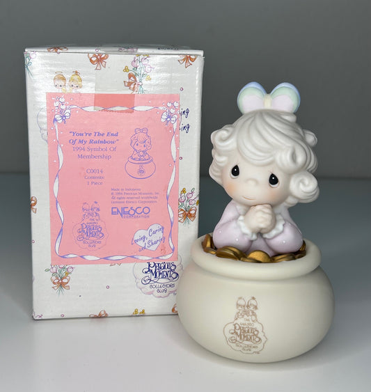 Precious Moments Vtg 1994 Symbol of Membership You're The End Of My Rainbow Figurine Original Box Mint